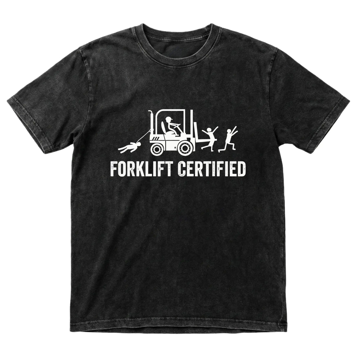 Men's Fitted Casual Round Neck Short-Sleeve Cotton T-Shirt - Funny Chicken Forklift Certified Operator Graphic, Lightweight Summer Outdoor Top, Mens Gift for Him to Pair with Jeans, Mens Gifts, Gifts For Him